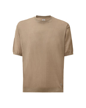 CP Company Knitwear Crew Neck In Flax Dove Beige