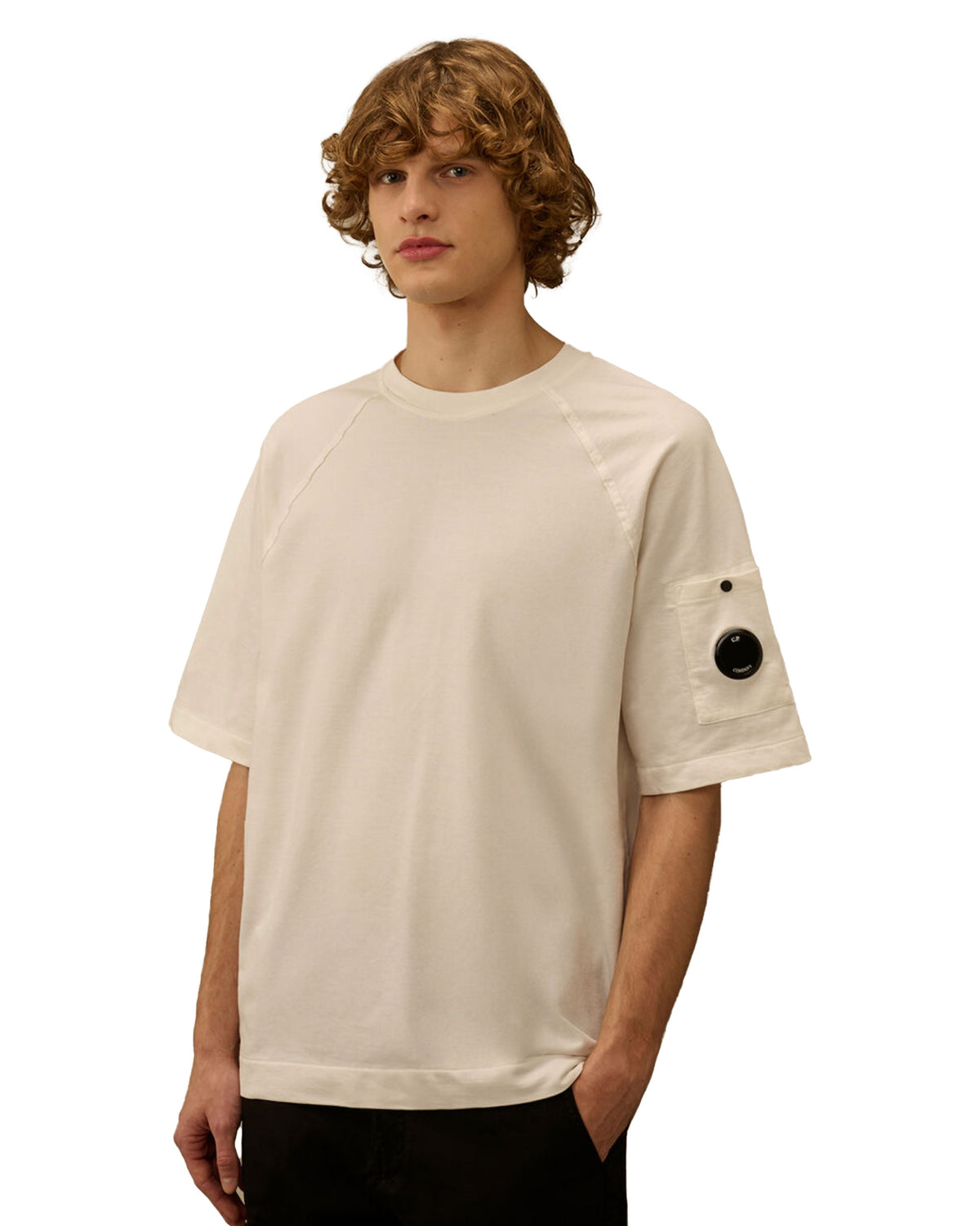 Men's Light Fleece Cream T-Shirt
