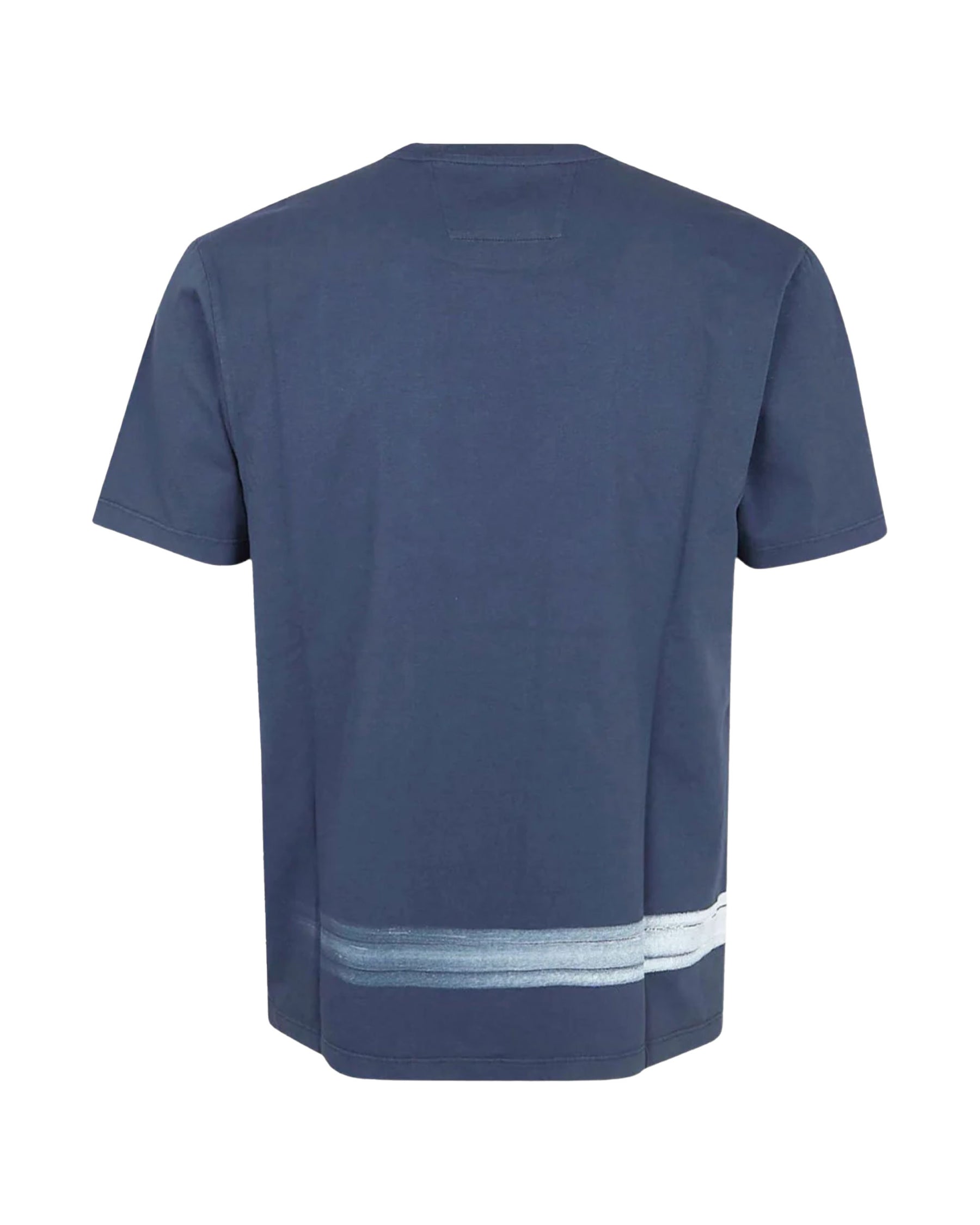 T-Shirt Uomo CP Company In Jersey 24-1 Silver Blue Celeste