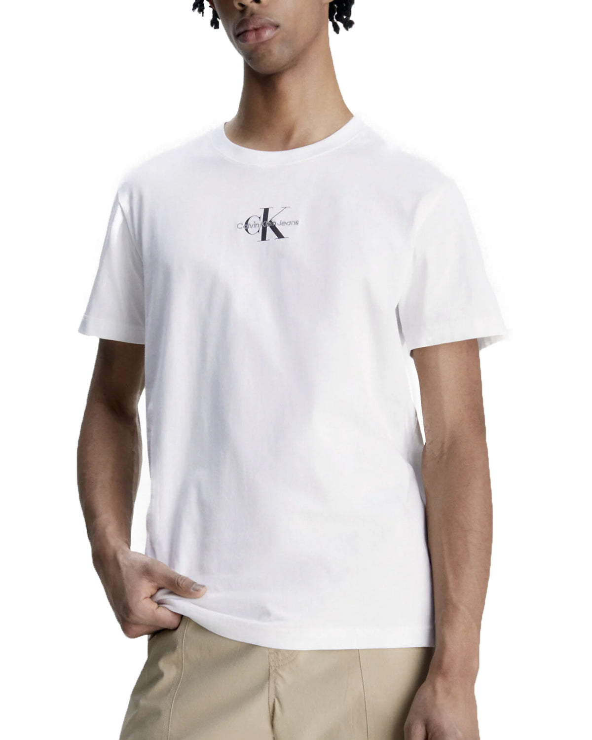 Man Tee Calvin Klein Monologo Regular White