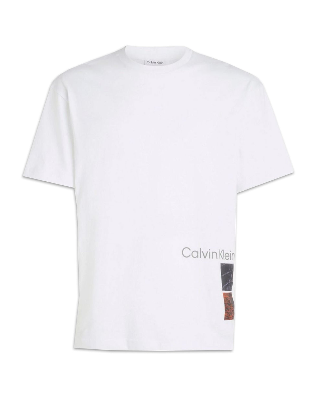 Man Tee Calvin Klein Photo Side Print White