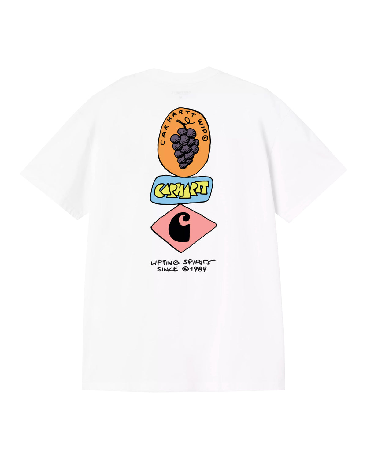 T-Shirt Uomo Carhartt Wip Stacked Grapes Bianca