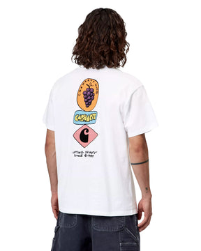 T-Shirt Uomo Carhartt Wip Stacked Grapes Bianca
