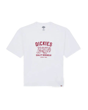 Man Tee Dickies Laundry Boxy Ss White