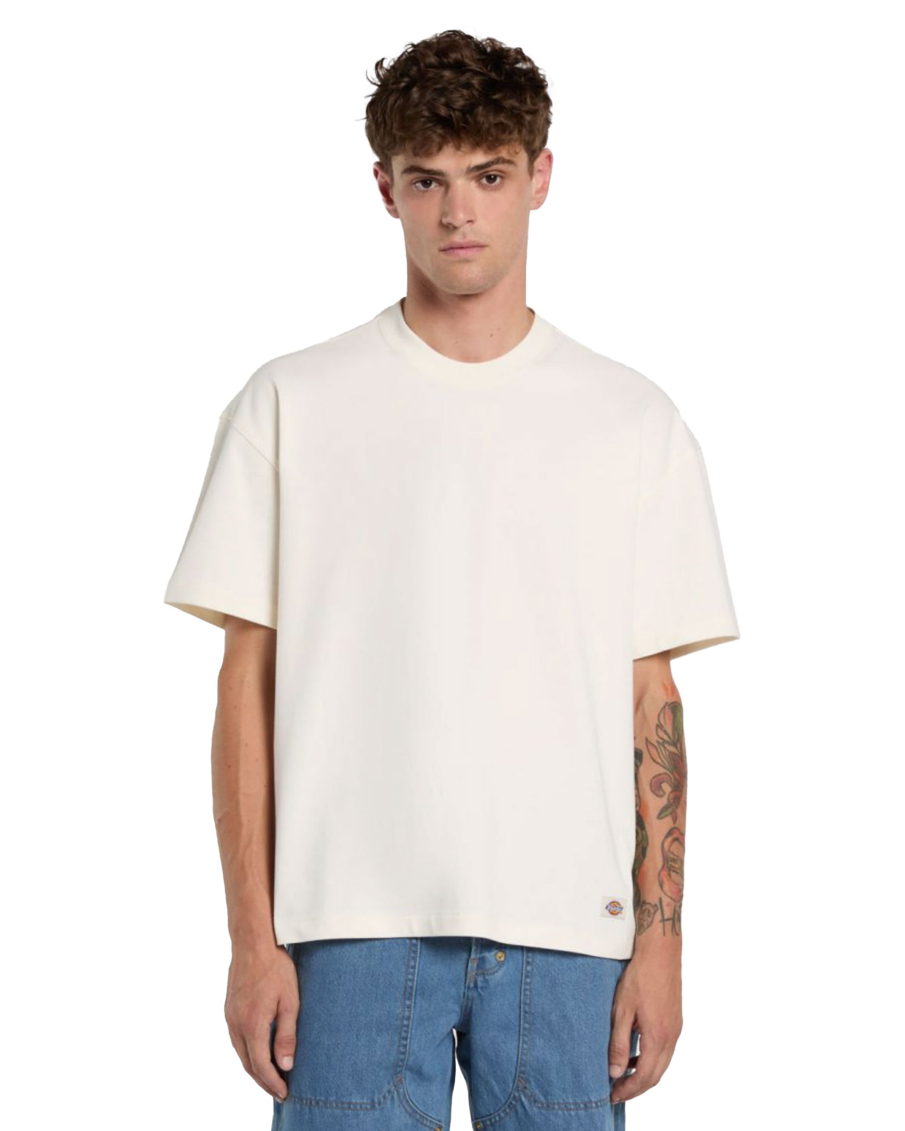 T-Shirt Uomo Dickies Mineral Heavy Weight Tee Ss Egret