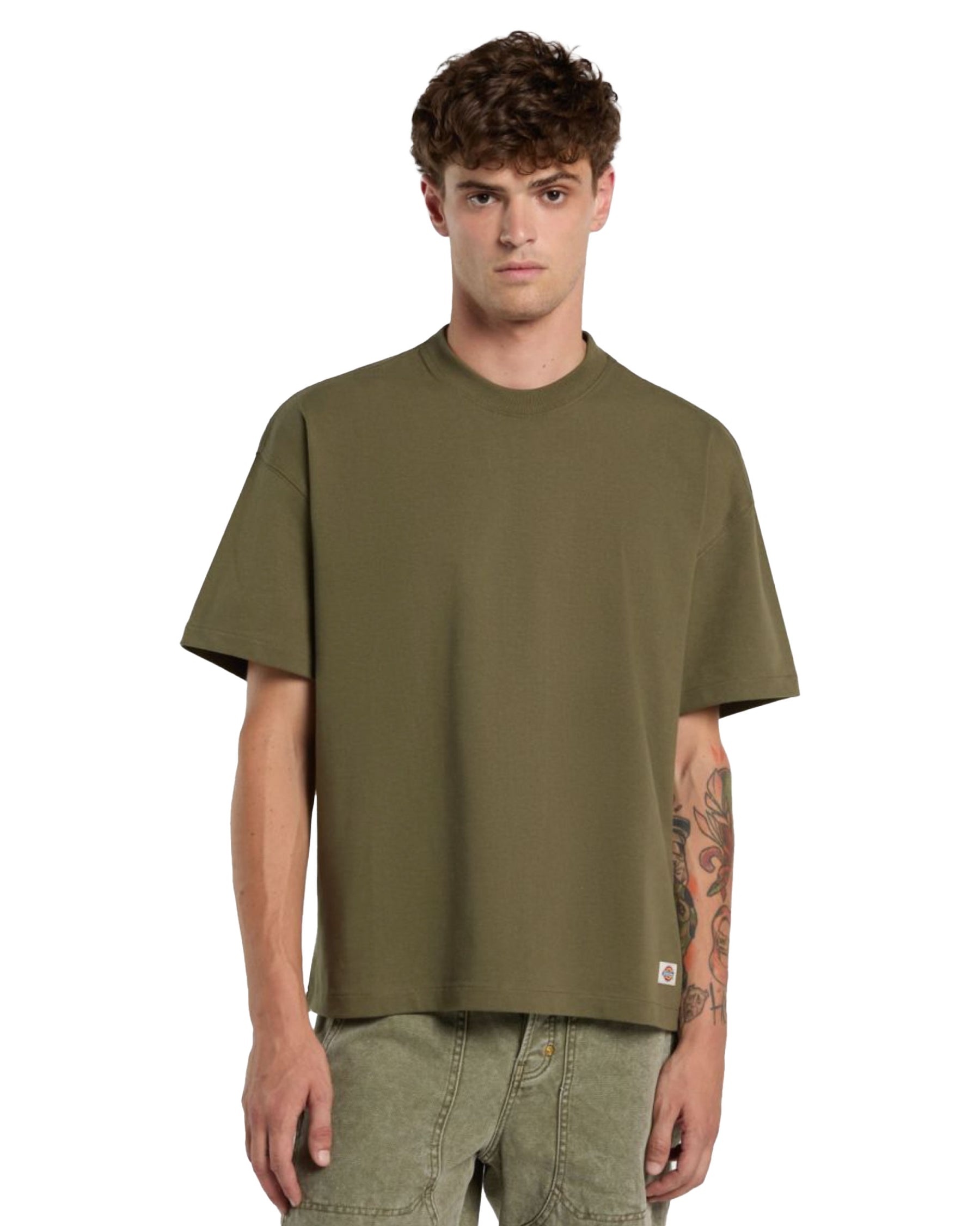 T-Shirt Uomo Dickies Mineral Heavy Weight Tee Ss Military Green