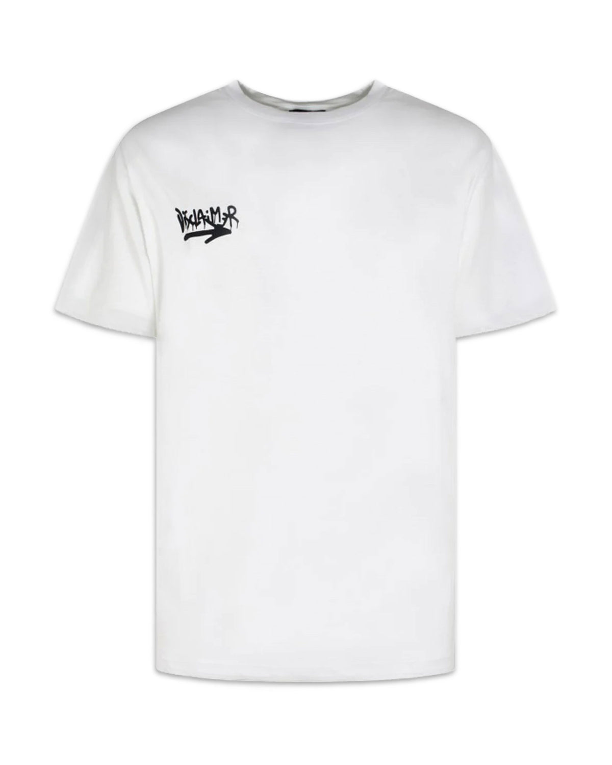 T-Shirt Uomo Disclaimer Bianco Verde