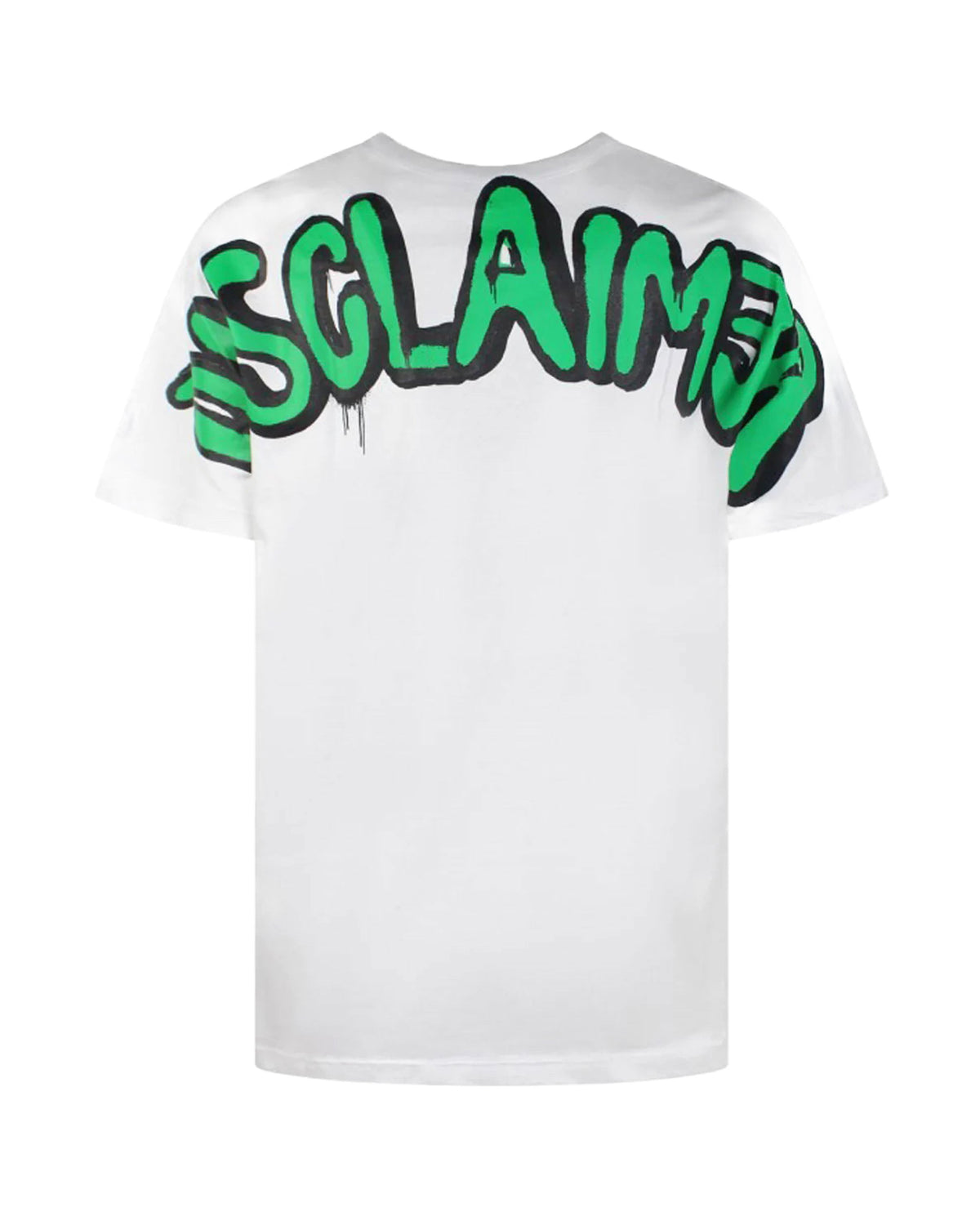 T-Shirt Uomo Disclaimer Bianco Verde
