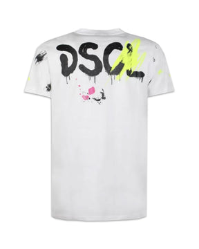 Man Tee Disclaimer Big Logo White