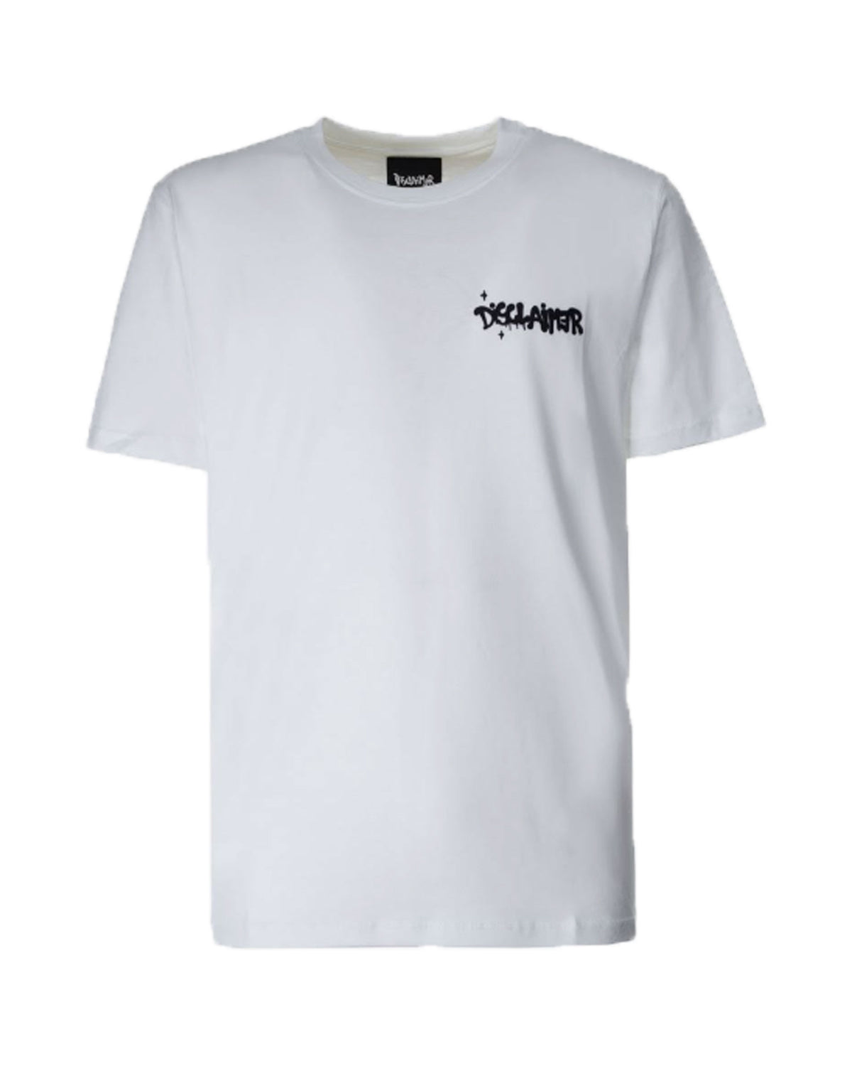 Man Tee Disclaimer Script White