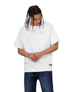T-Shirt Uomo Evisu Seagull Embroidery Bianca