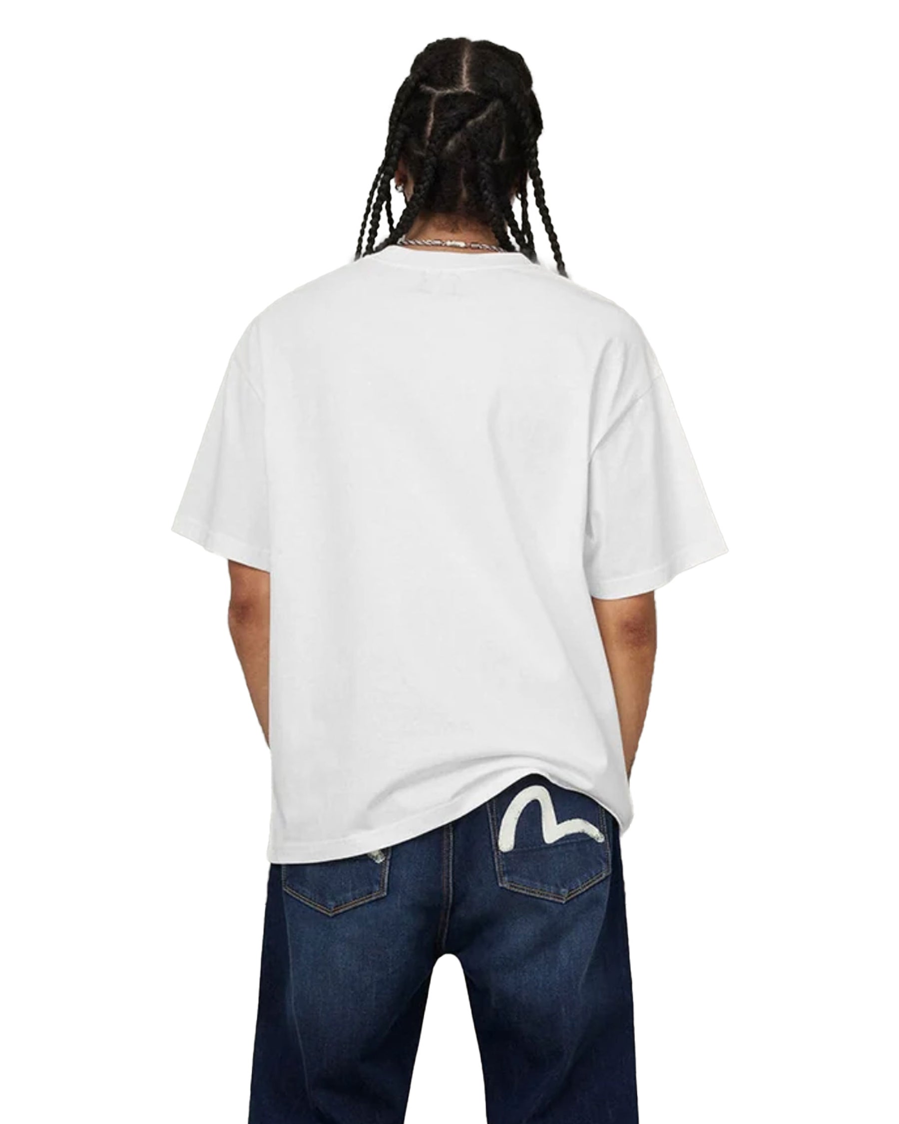 T-Shirt Uomo Evisu Seagull Embroidery Bianca