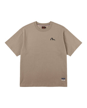 T-Shirt Uomo Evisu Seagull Embroidery Taupe Beige