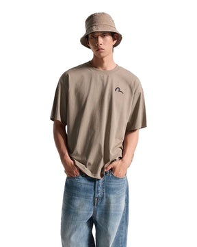 T-Shirt Uomo Evisu Seagull Embroidery Taupe Beige