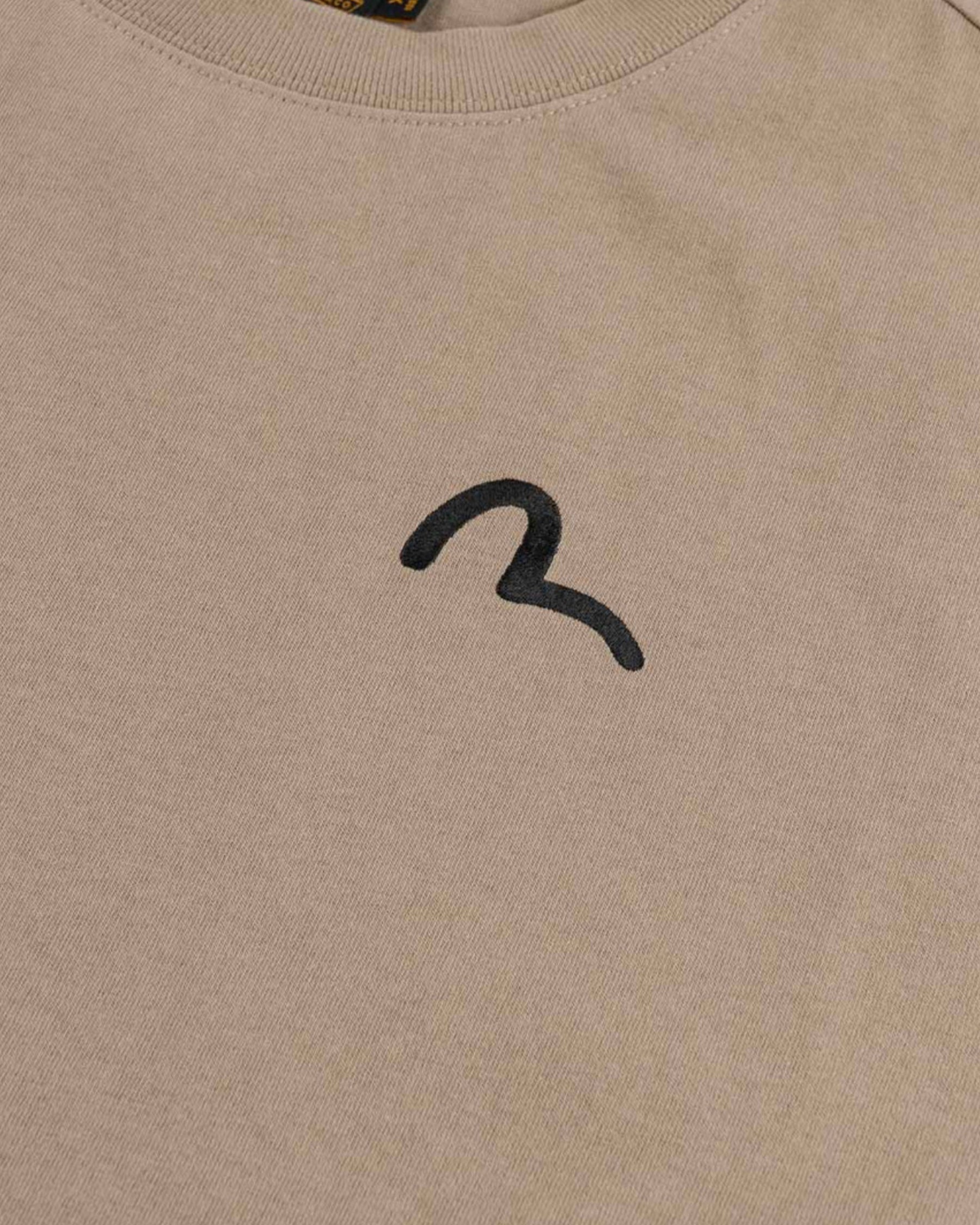 T-Shirt Uomo Evisu Seagull Embroidery Taupe Beige