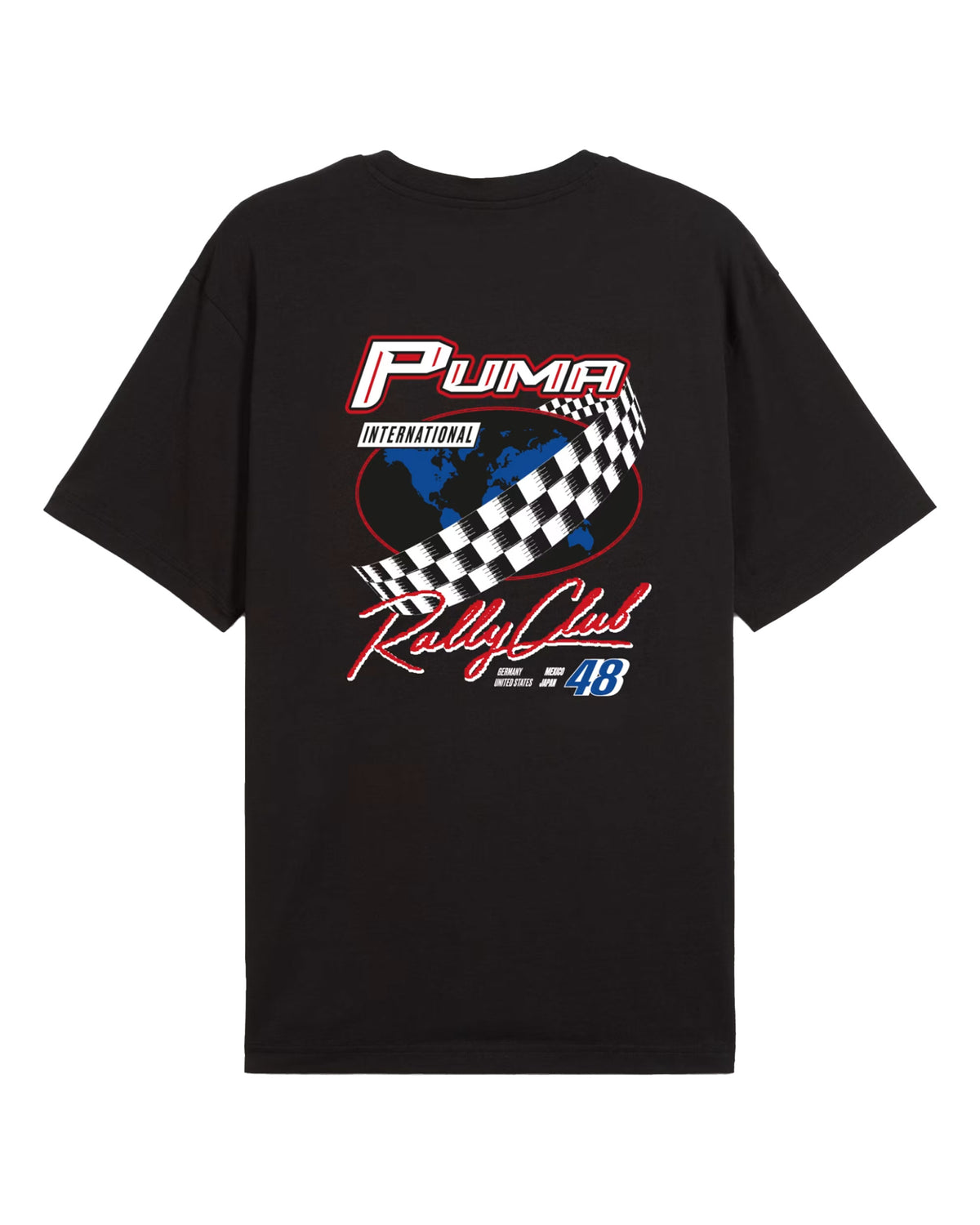 Men T-shirt Graphics Moto Relaxed Tee Black