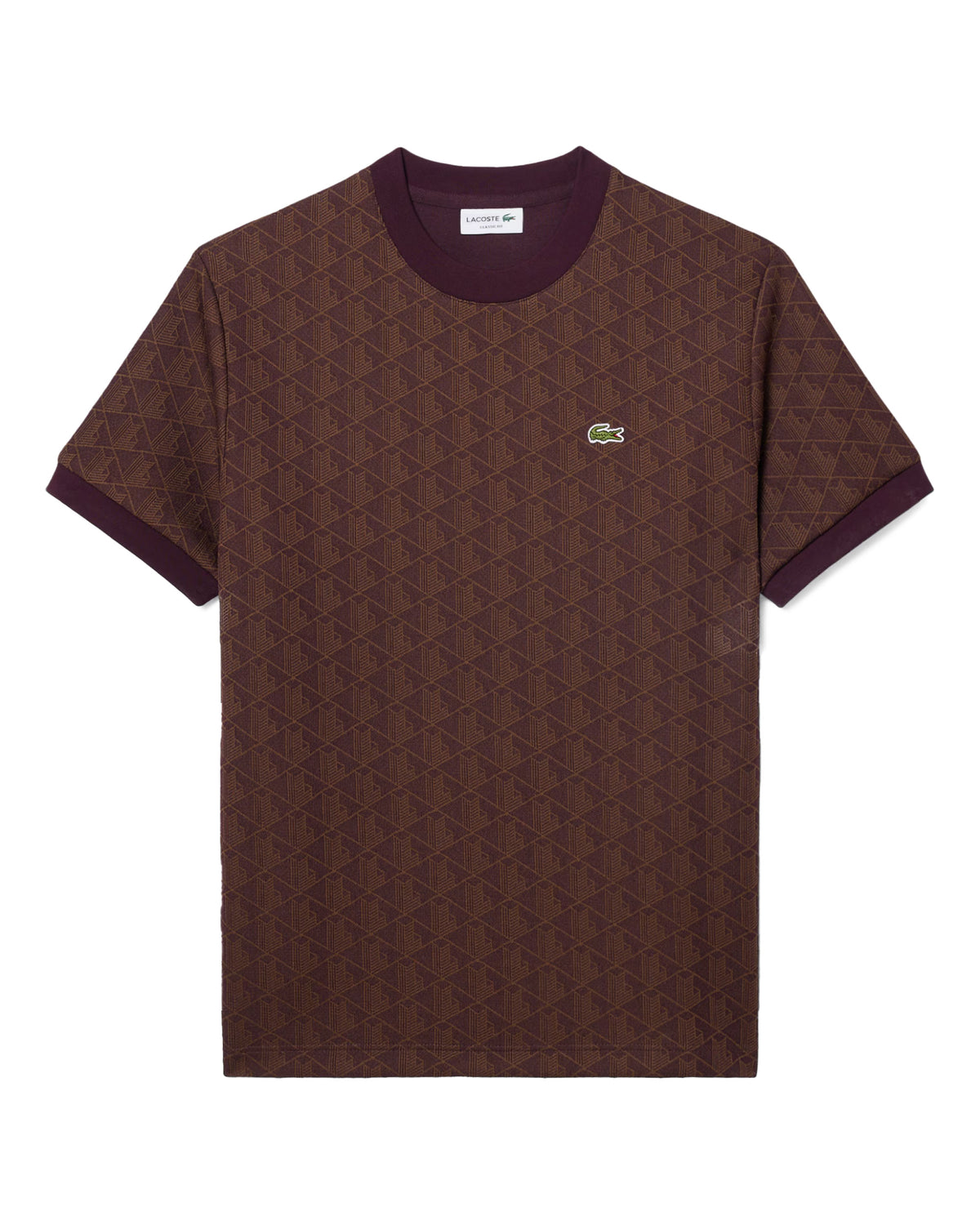 T-Shirt Uomo Jacquard Bordeaux