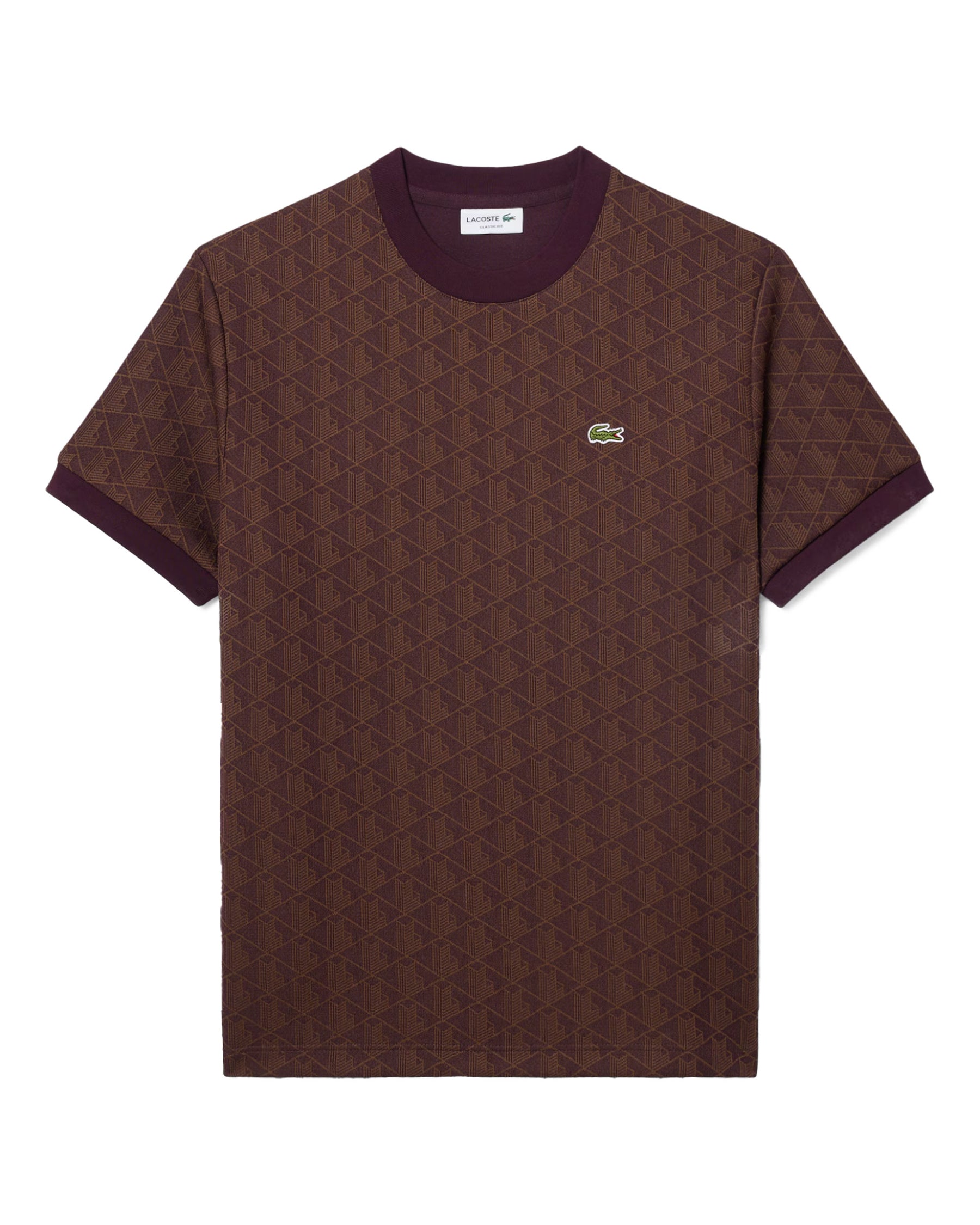 T-Shirt Uomo Jacquard Bordeaux