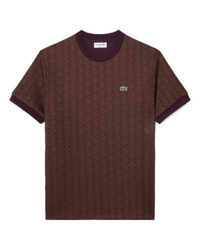 T-Shirt Uomo Jacquard Bordeaux