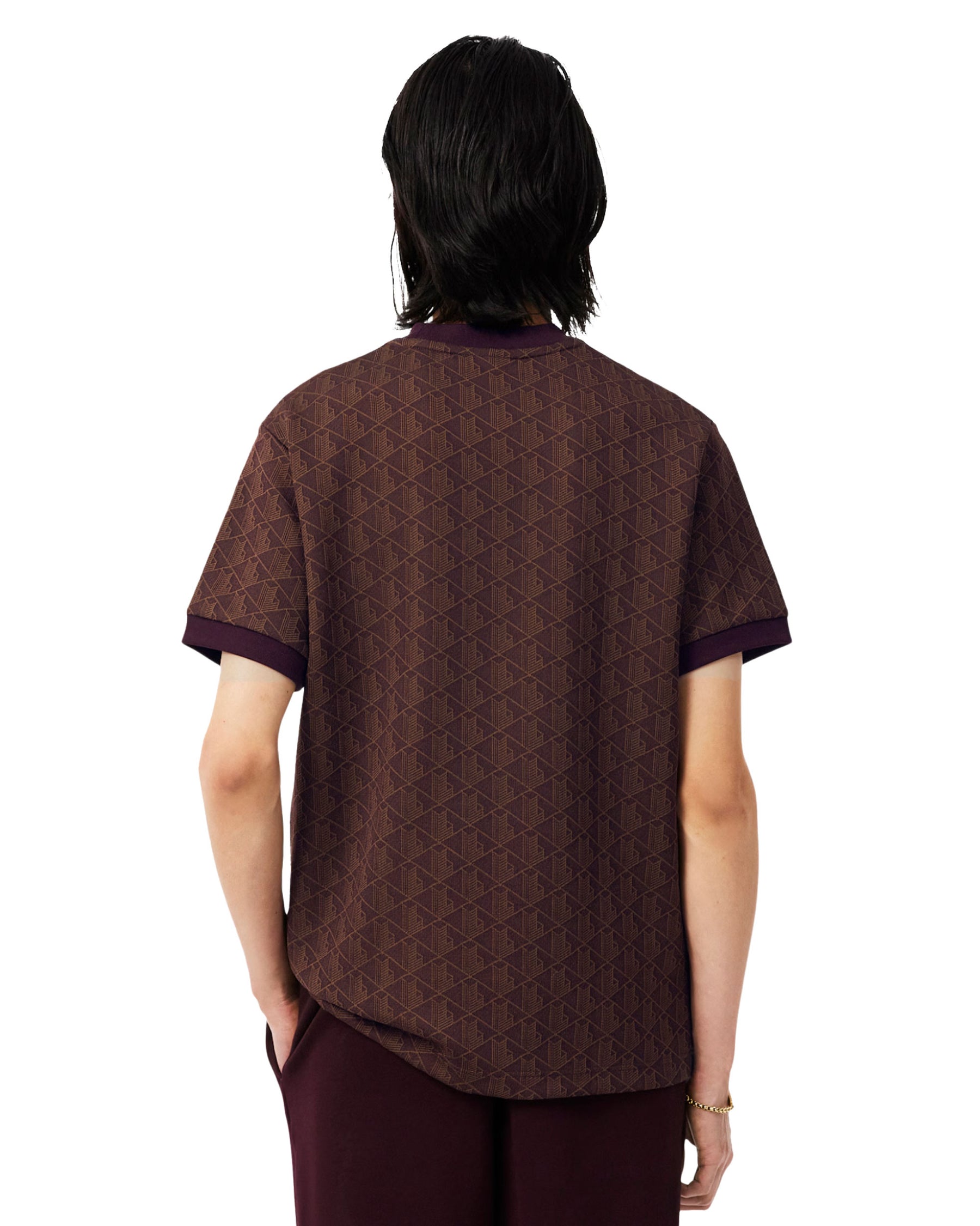 T-Shirt Uomo Jacquard Bordeaux