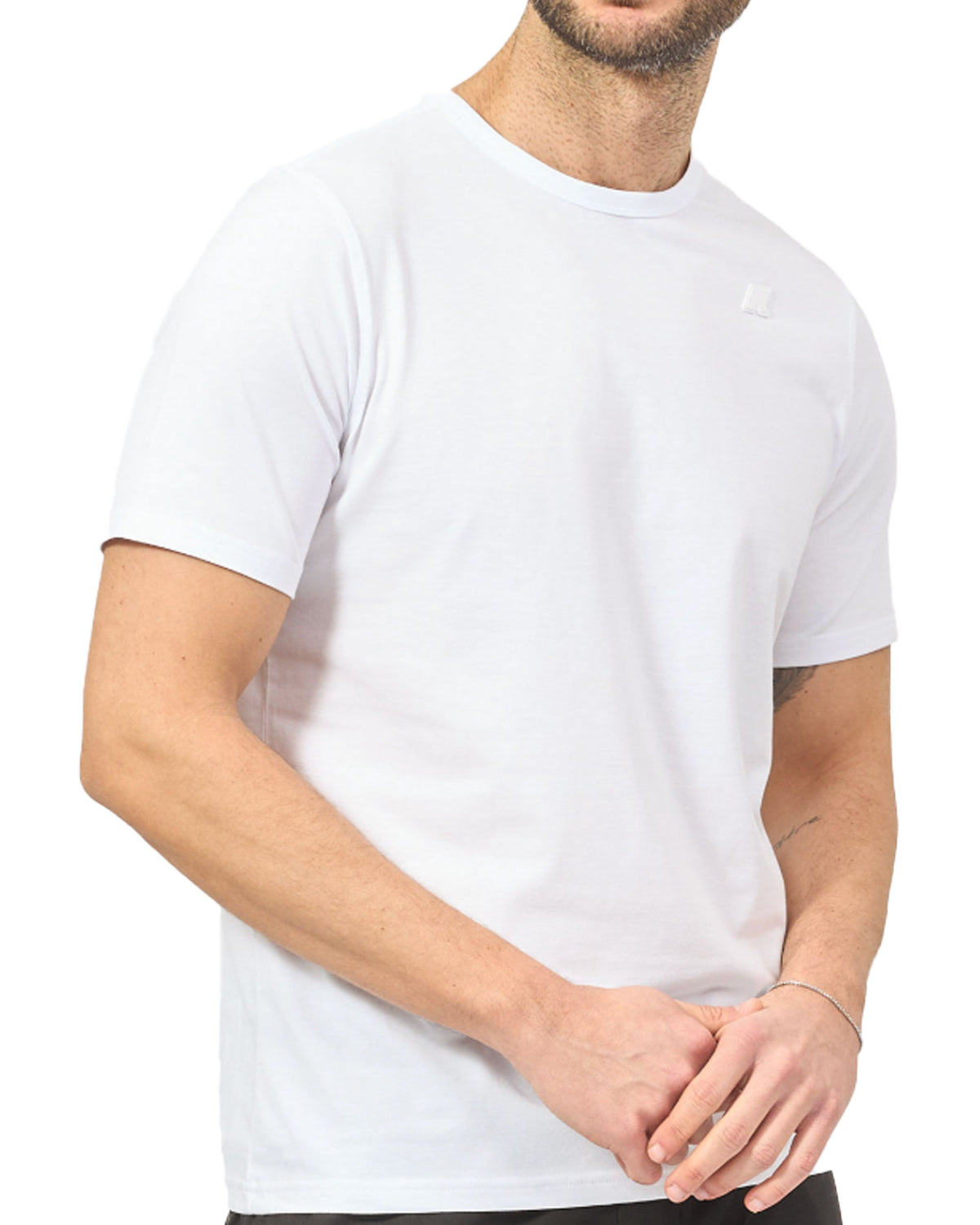 T-Shirt Uomo K-Way Adame Light Stretch  Jersey Bianco