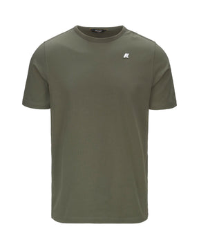T-Shirt Uomo K-Way Adame Light Stretch Jersey Verde Militare