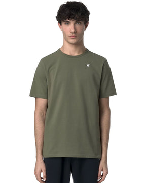 T-Shirt Uomo K-Way Adame Light Stretch Jersey Verde Militare