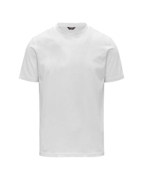 T-Shirt Uomo K-Way Odom Jersey Micro Lettering Bianco