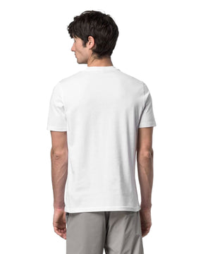T-Shirt Uomo K-Way Odom Jersey Micro Lettering Bianco