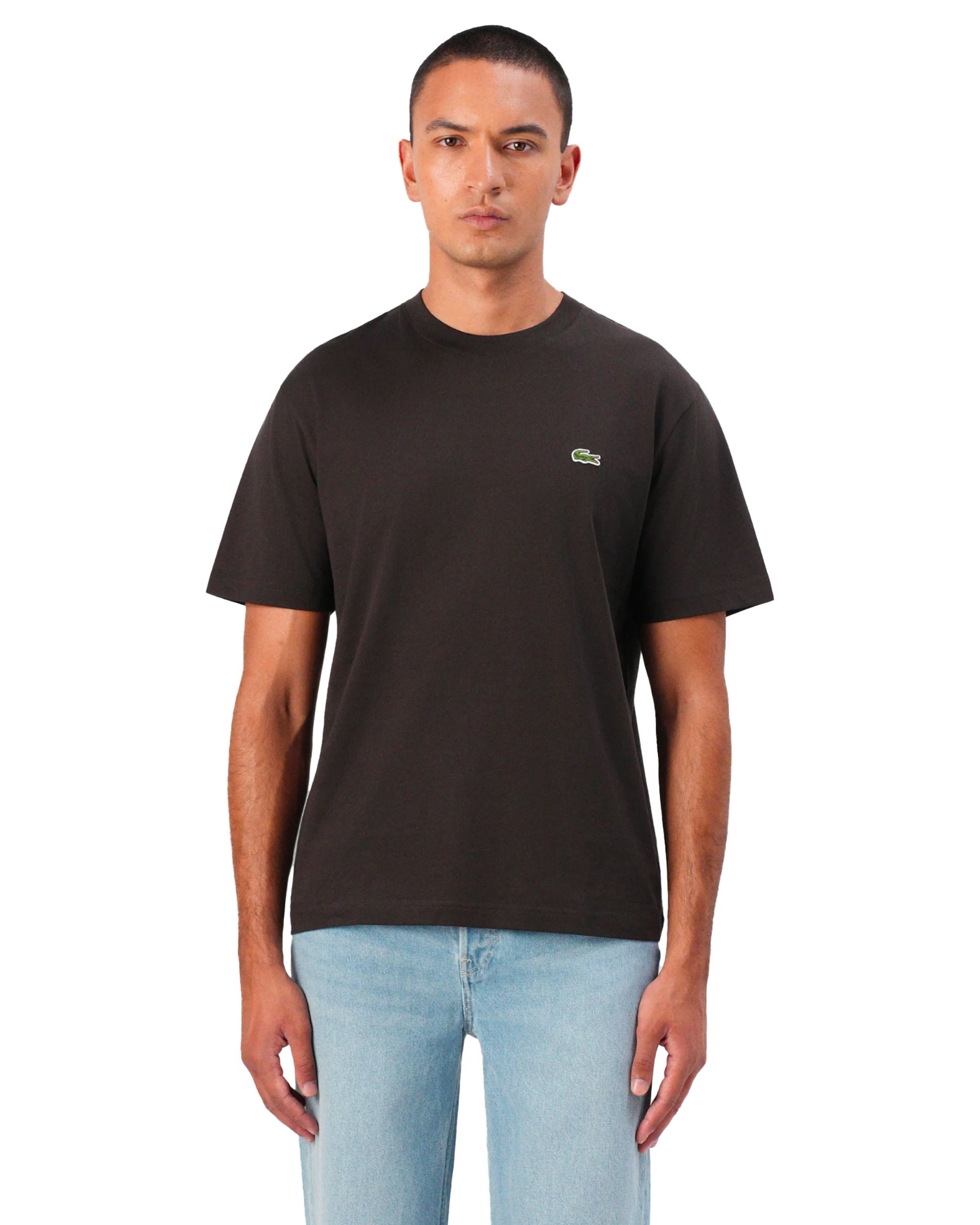 T-Shirt Uomo Lacoste Basic Logo Marrone