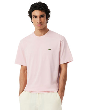 T-Shirt Uomo Lacoste Basic Logo Rosa