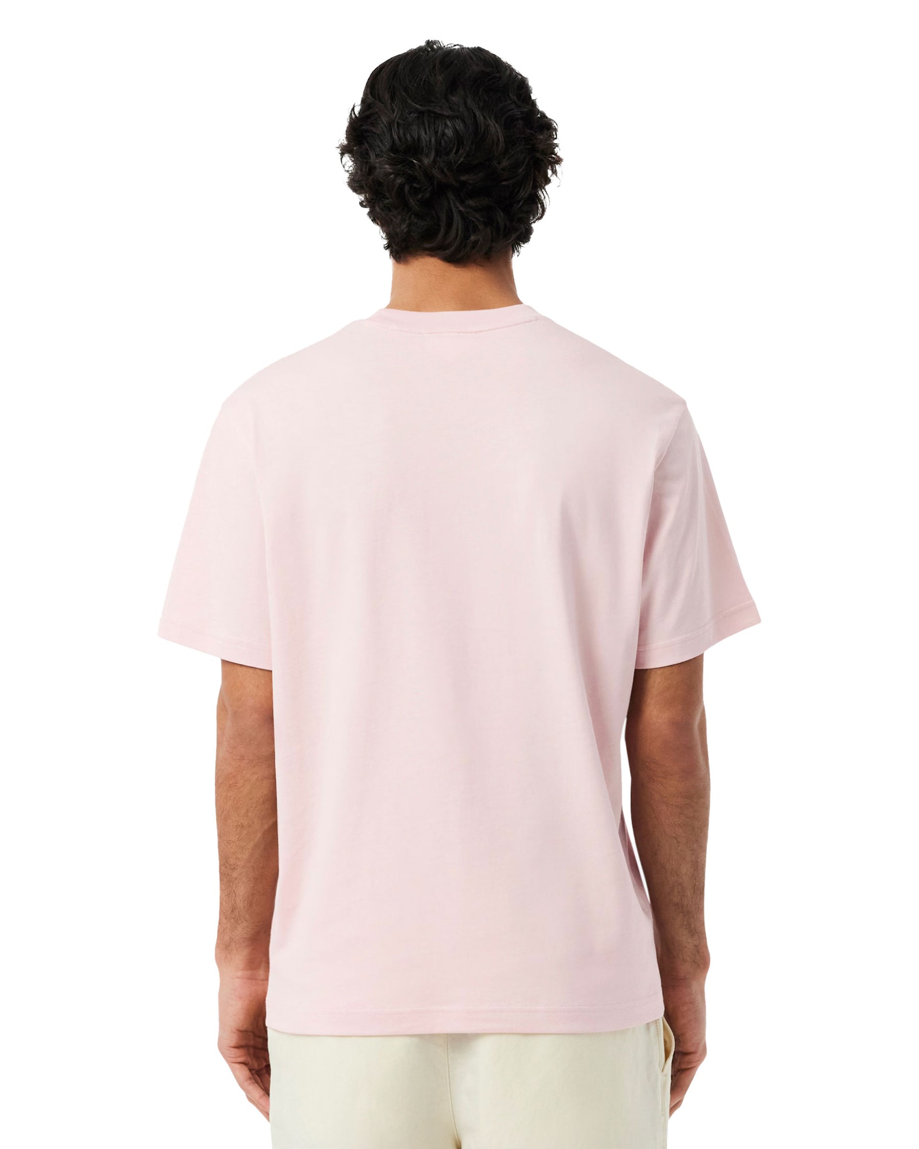 T-Shirt Uomo Lacoste Basic Logo Rosa