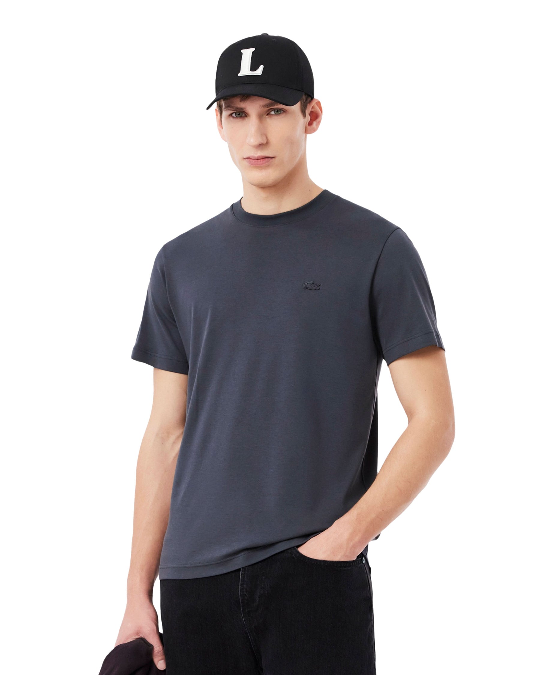 Men's Lacoste Basic Logo T-Shirt Dark Grey