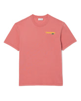 T-Shirt Uomo Lacoste Corallo Script