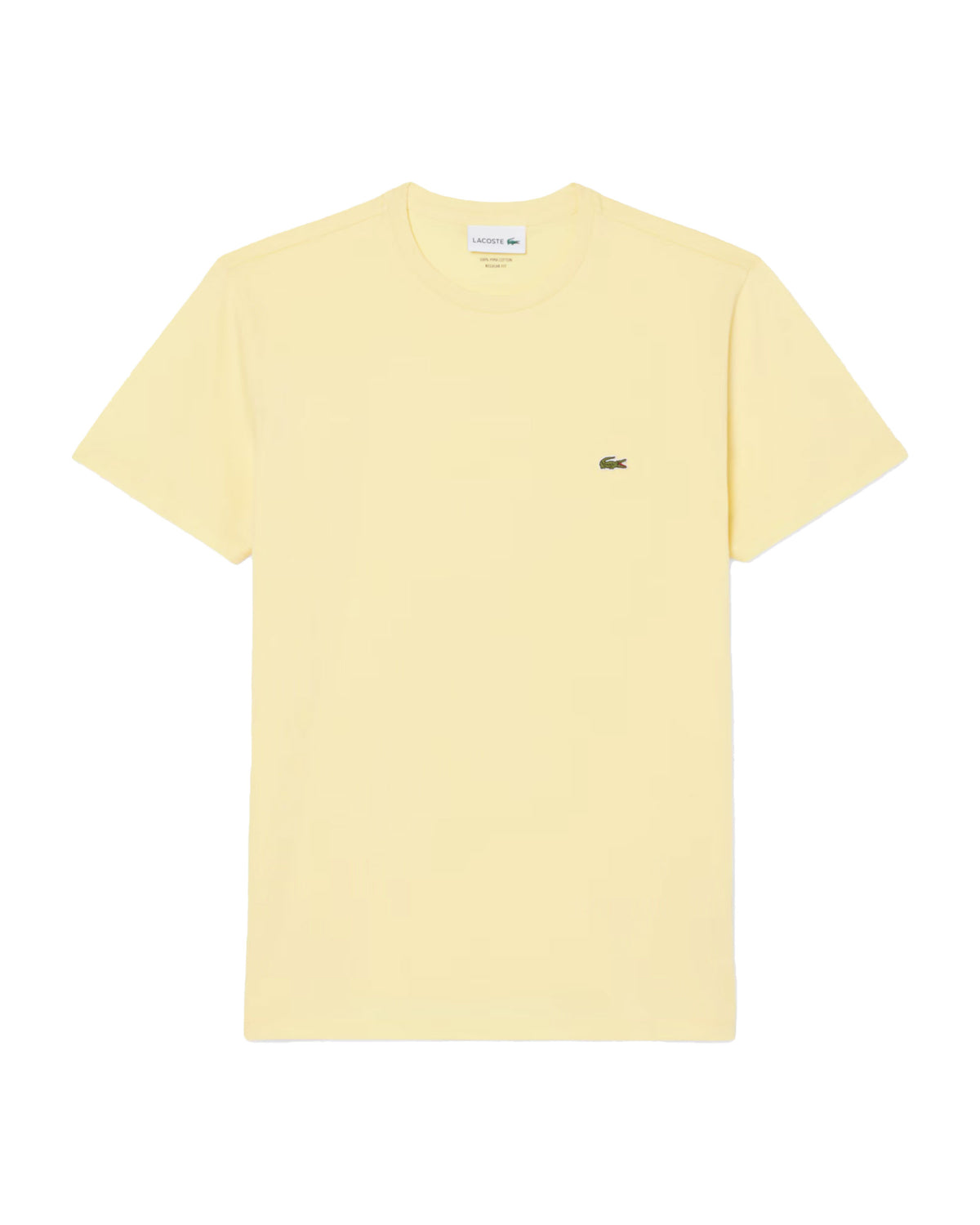 T-Shirt Uomo Lacoste Cotone Pima Giallo