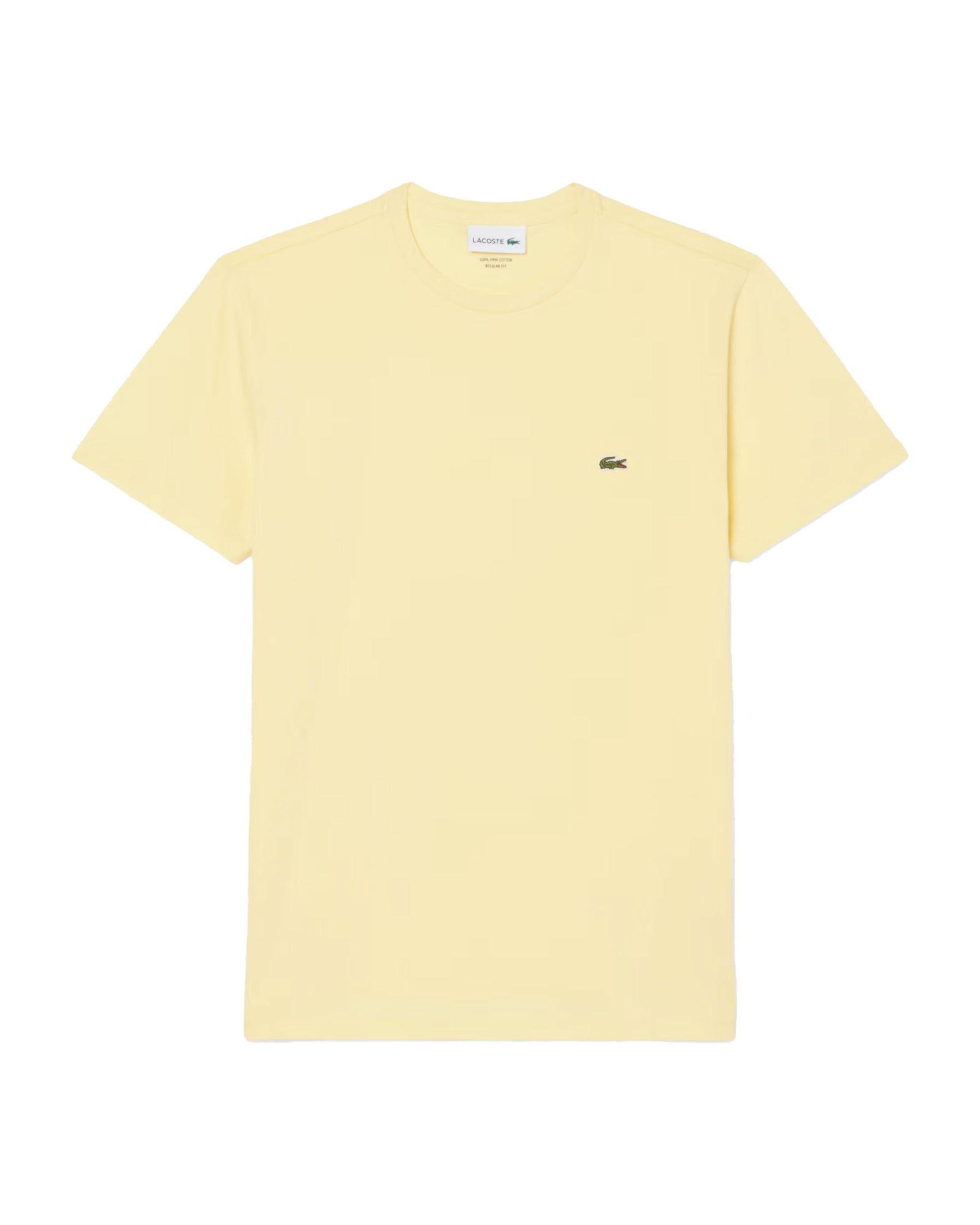 T-Shirt Uomo Lacoste Cotone Pima Giallo