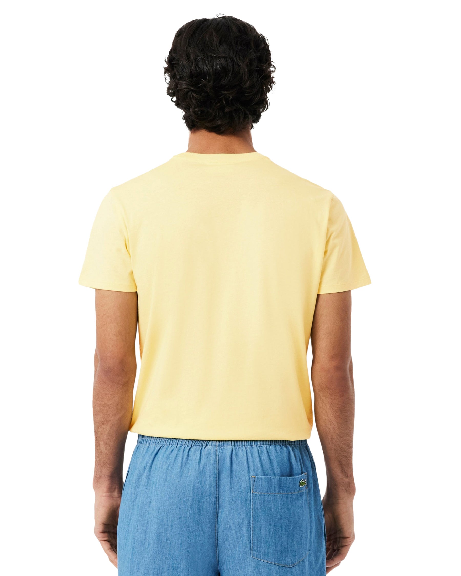 T-Shirt Uomo Lacoste Cotone Pima Giallo