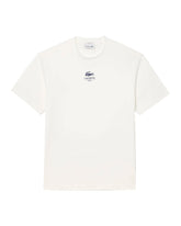 T-Shirt Lacoste Logo Centrale Bianco