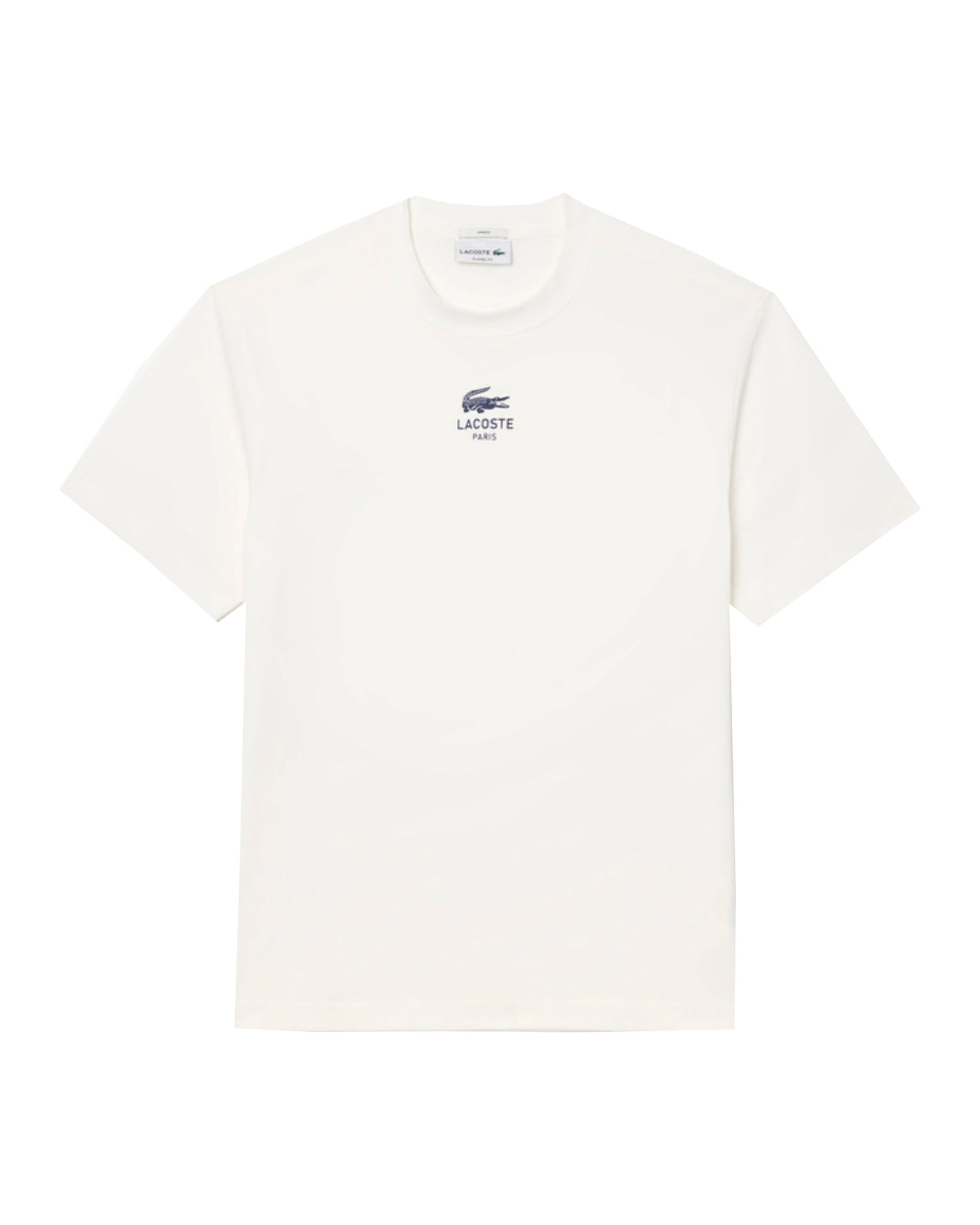 T-Shirt Lacoste Logo Centrale Bianco