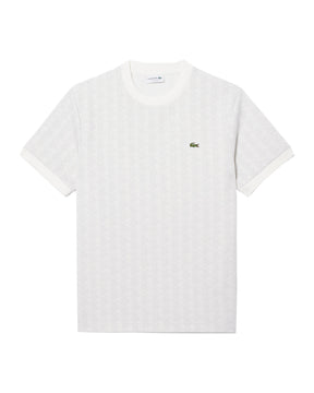 T-Shirt Uomo Lacoste Monogramma Grigio Chiaro