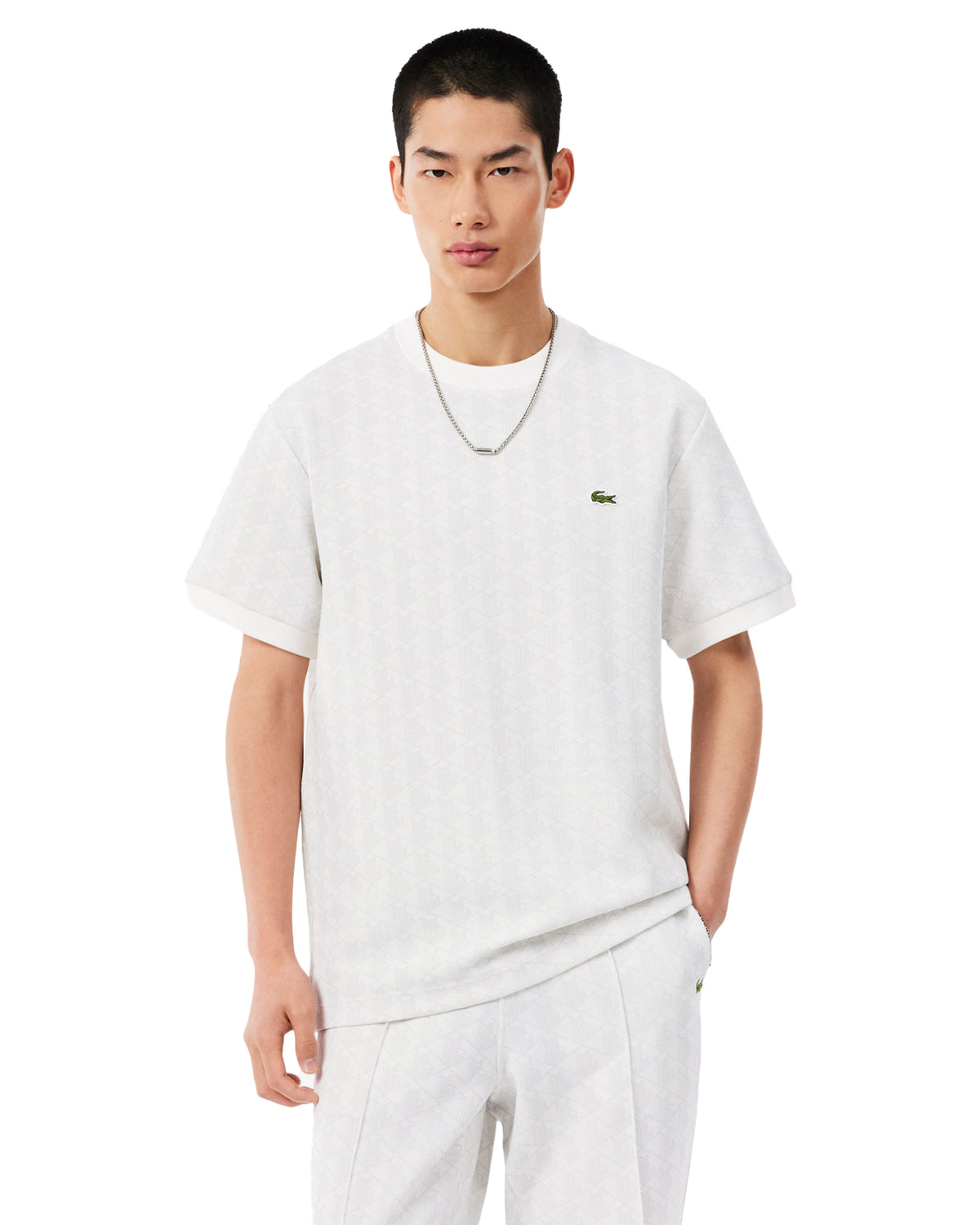 Lacoste Monogram Men's T-Shirt Light Grey