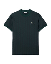 T-Shirt Uomo Lacoste Monogramma Verde Scuro