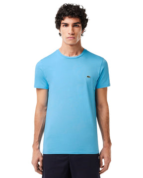 T-Shirt Uomo Lacoste Pima Azzurro