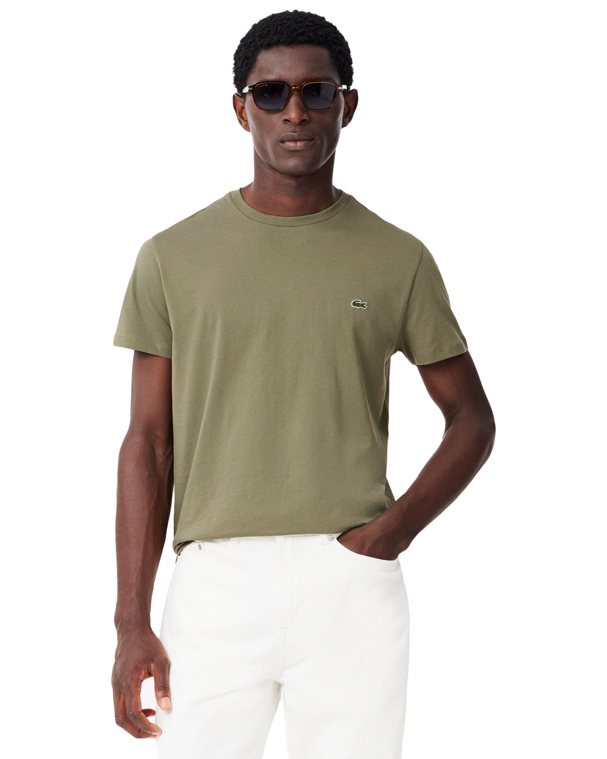 Man's Tee Lacoste Pima Military Green