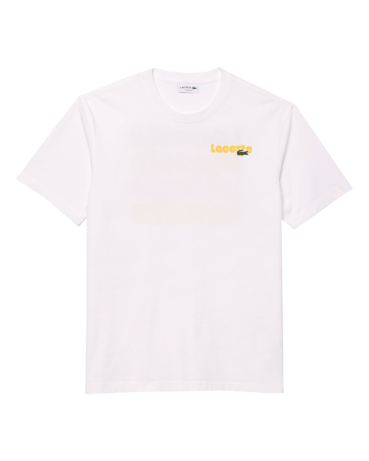 Man Tee Lacoste Script White