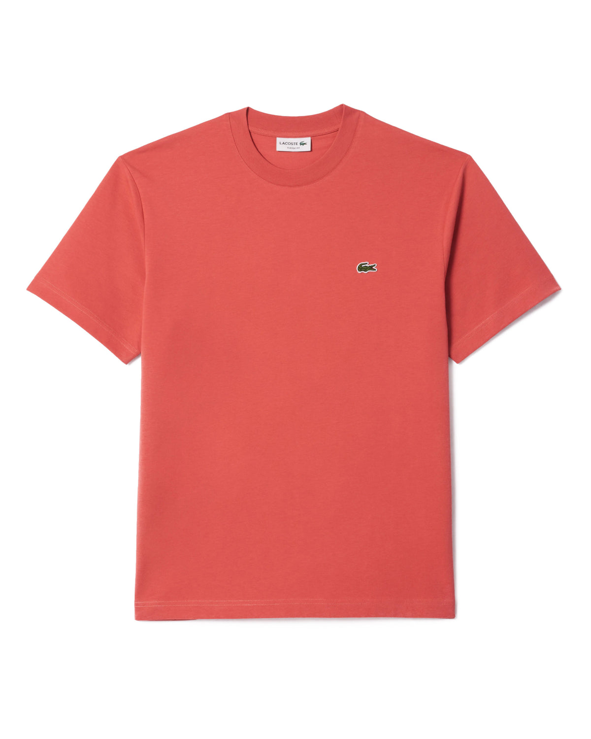 Man Tee Lacoste Small Logo Coral
