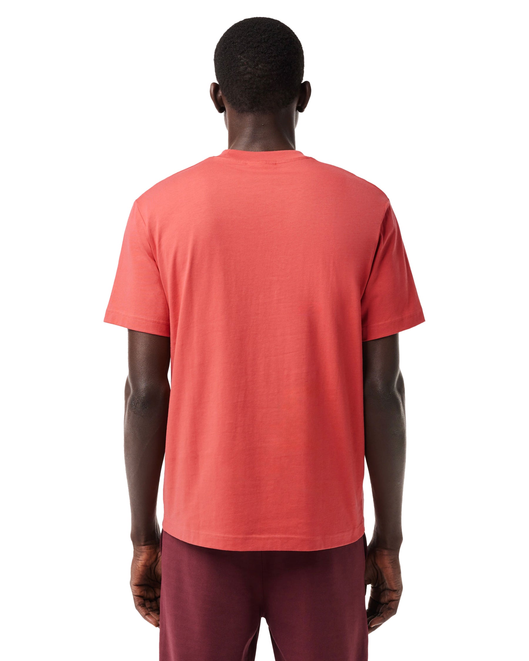 Man Tee Lacoste Small Logo Coral