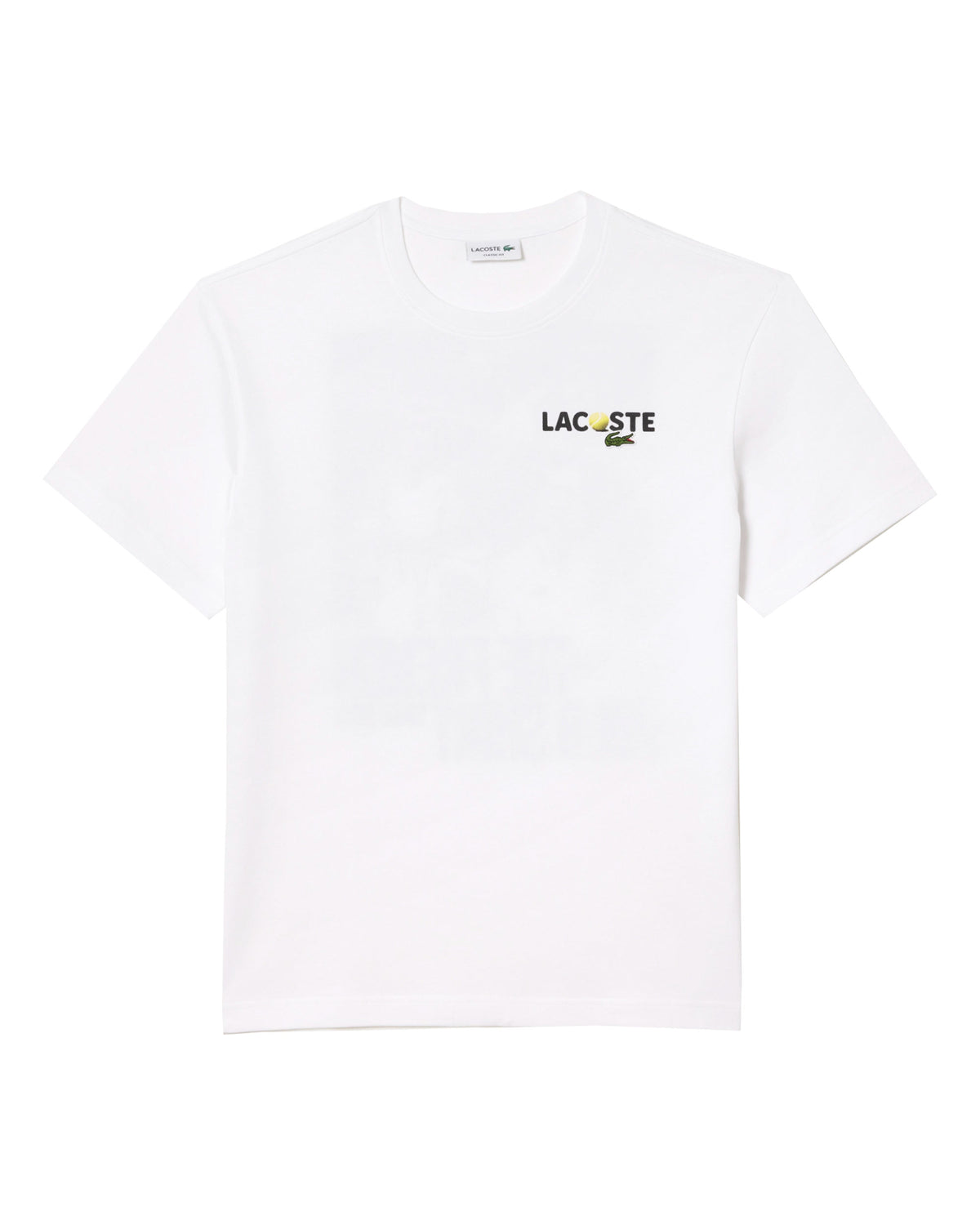 Man Tee Lacoste Tennis Print White