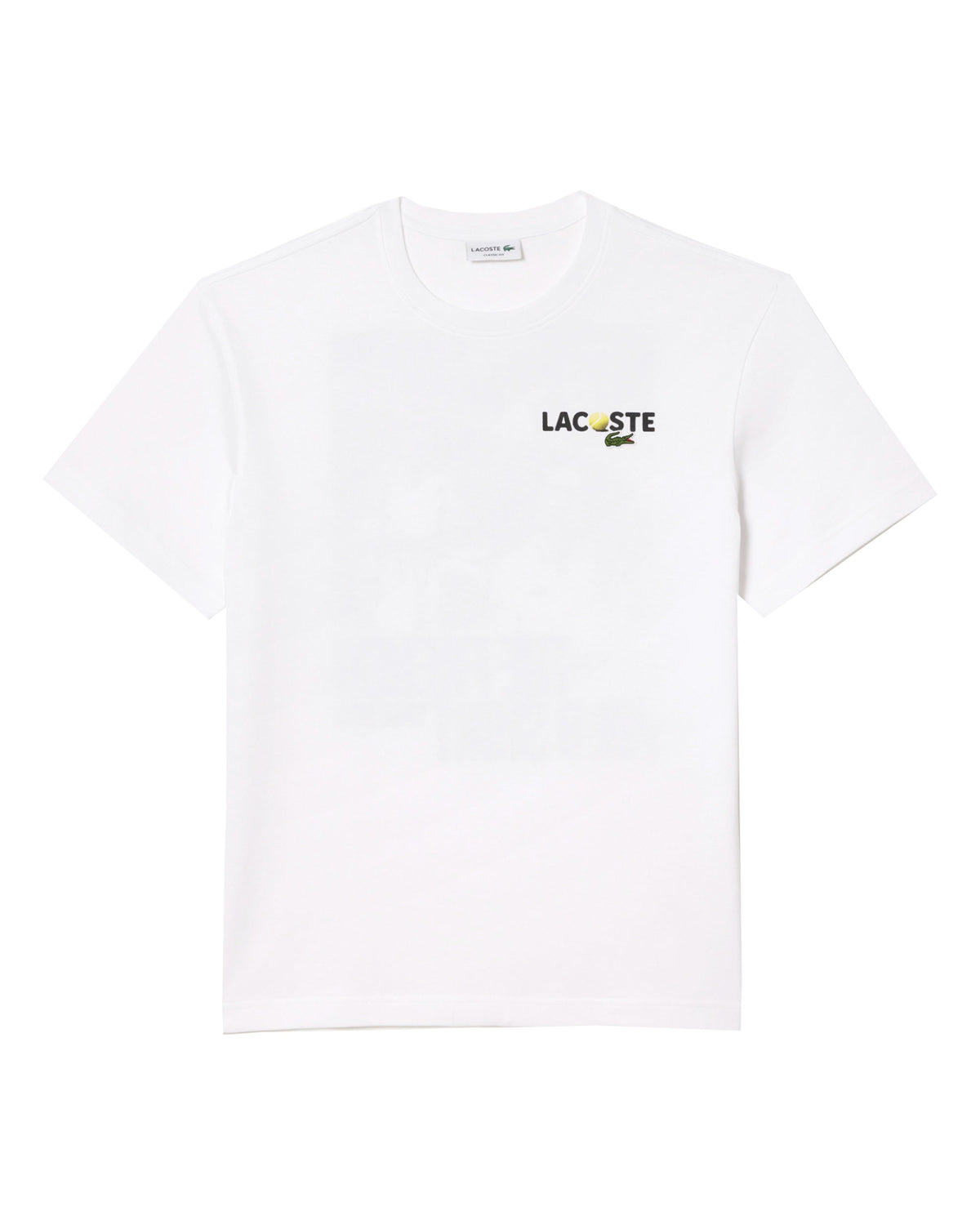 T-Shirt Uomo Lacoste Tennis Print Bianco