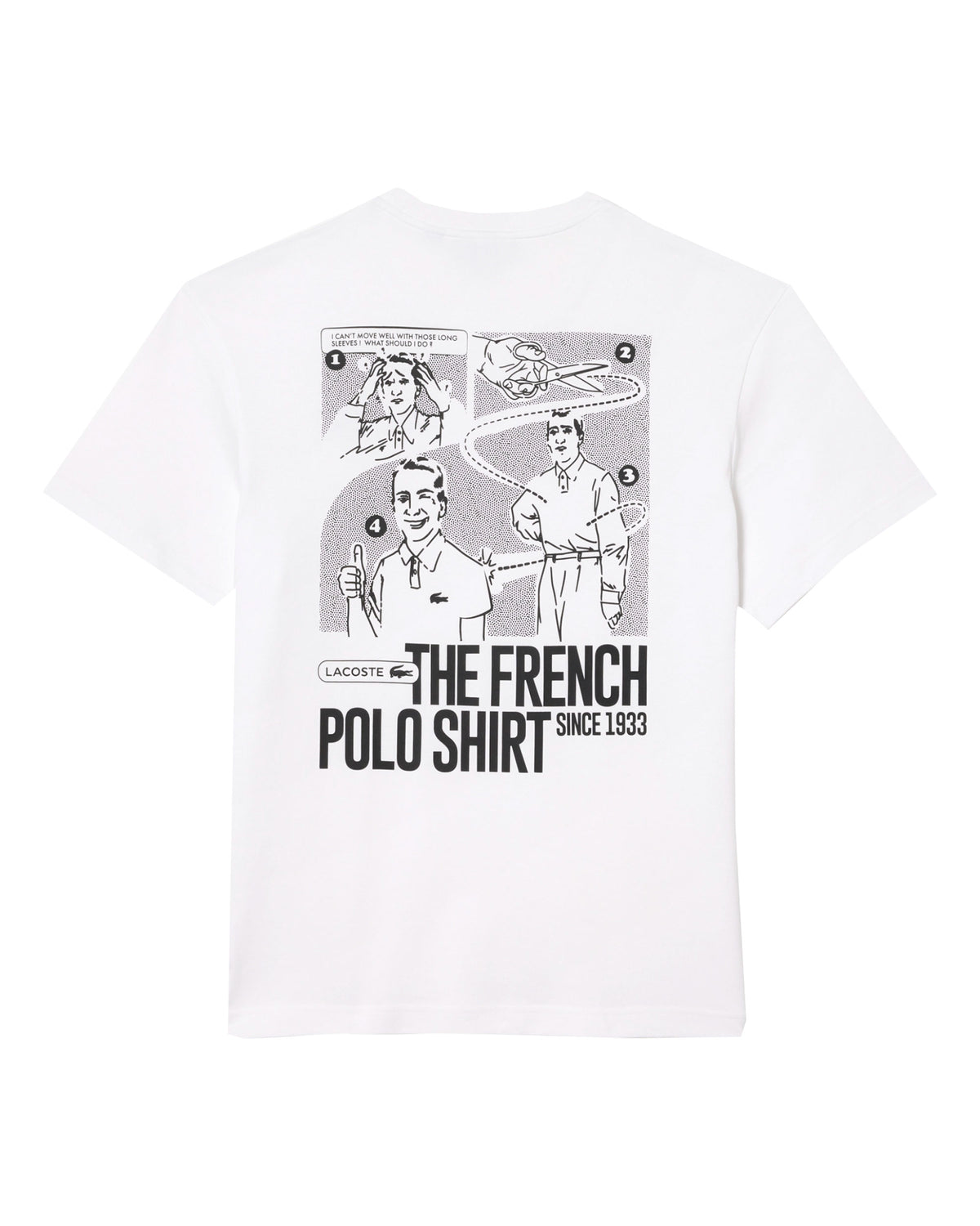 T-Shirt Uomo Lacoste Tennis Print Bianco